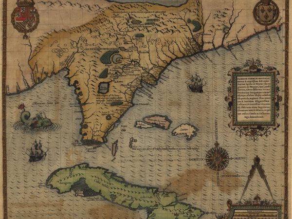16th century map of Spanish Florida and Cuba